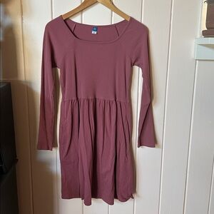 Old Navy Ribbed Dress in Dusty Rose
